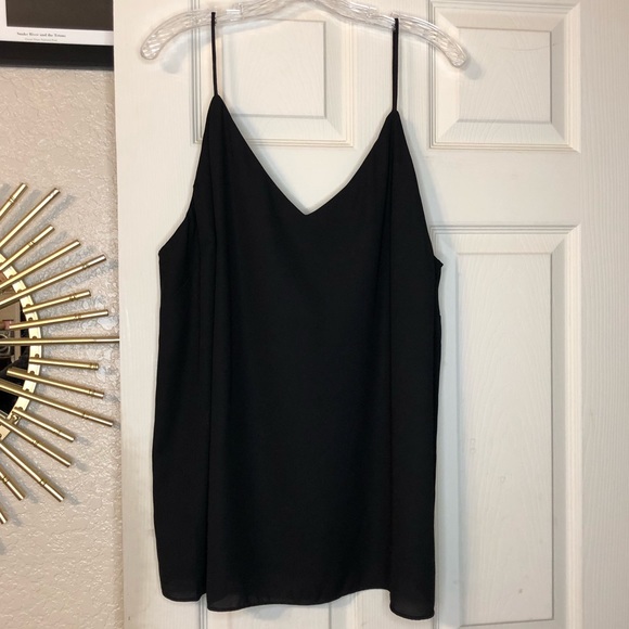 H&M Black Spaghetti Strap Tank Top XXL - Picture 1 of 8
